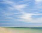 Blur of beach, clouds, and sky. Art Print